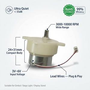 Motore DC con ingranaggi OEM 300 all'ingrosso 3-6V ROHS per elettrodomestici, gimbal con tracciamento automatico, luci rotanti per palcoscenico, <span class=keywords><strong>Magic</strong></span> Ball - Product Image 1