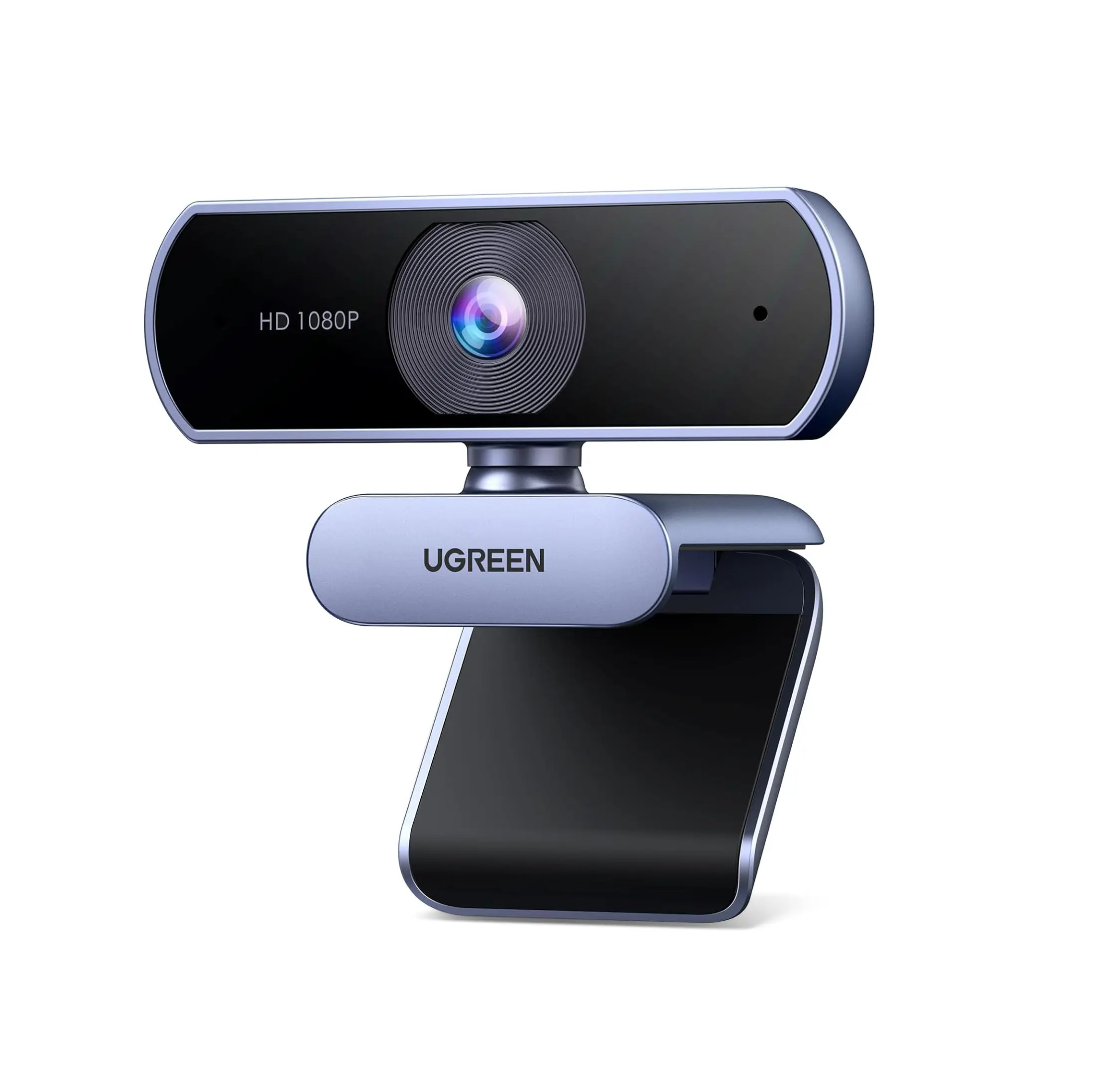 Ugreen เว็บแคม1080P พร้อมไมโครโฟน, กล้องเว็บแคมแบบ USB Full HD ปรับได้ FOV ตัดเสียงรบกวนสำหรับการสตรีมมิ่ง