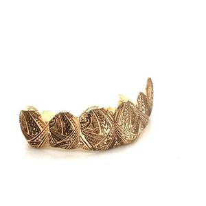 Золотые накладки на зубы Queensun, 6 шт., 10K, из цельного золота, в полинезийском племенном стиле, хип-хоп, большие зубы, позолоченные, унисекс, украшение для тела - Product Image 5