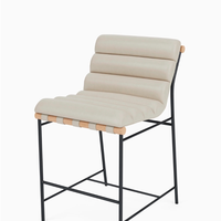 Chaise de salle à manger minimaliste moderne, tabouret de bar en métal, style vintage décontracté, tabouret haut nordique, mobilier de bar mobile pour réception