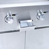 Station de cuisson extérieure industrielle moderne en acier inoxydable 304 à fixation murale avec porte coulissante pour armoire de cuisine de restaurant
