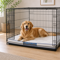 Rechteckige Kühlende Silikon-Hundebox-Einlage mit Gestepptem Oberteil, Transparenter Seitenansicht & Rutschfester Basis für Reisen und Ruhebereiche von Haustieren