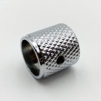Guitar Accessories Metal Potentiometer Knob 6MM Inner Hole Silver Volume Tone Control Knob for Electric Guitar Bass