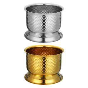 Cubetera <span class=keywords><strong>de</strong></span> Acero Inoxidable 304 <span class=keywords><strong>de</strong></span> Gran Capacidad, Venta al por Mayor <span class=keywords><strong>de</strong></span> Fábrica, Diseño Floral Negro y Dorado, Estilo Nórdico Portátil <span class=keywords><strong>para</strong></span> Fiestas y Vino - Product Image 4