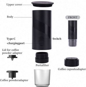 Machine à expresso électrique portable 3 en 1, cafetière de voyage pour le camping, cafetière de voiture avec USB-C - Product Image 2