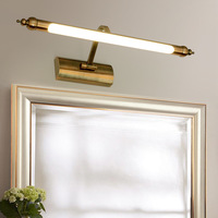 Lampe de miroir de courtoisie moderne en aluminium doré, photo personnalisée, vente en gros