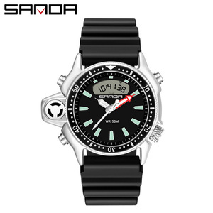 SANDA 3008 Digital Sports Watch for Teenagers, Multi-Functional Chronograph <b>Calendar</b> Outdoor <b>Electronic</b> Wristwatch - Product Image 1