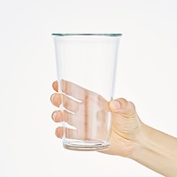 Tasse en verre trempé pour Americano glacé, thé, café – Résistante aux hautes températures, design moderne, sans poignée, sans couvercle, pour le bureau et la maison