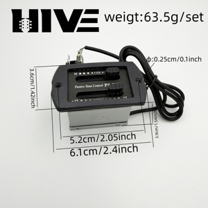 מגבר קדם לגיטרה אקוסטית HIVE Wholesale PS-900 בעל 2 תחומי EQ עם פיקאפ פייזו, מבנה מתכת ופלסטיק, בקרת ג'ויסטיק - Product Image 2