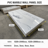 Panneau mural en PVC marbré pour intérieur 120x265, panneaux muraux en PVC avec revêtement UV, panneau décoratif intérieur pour immeuble de bureaux