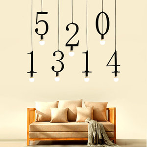 Lámpara Colgante Moderna Minimalista de Hierro Forjado Negro con Diseño de Letras para Tienda de Ropa/Cafetería/Restaurante/Barra, Venta al Por Mayor - Product Image 3