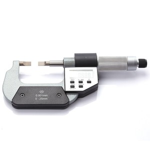 Micrómetro Electrónico Digital de Hoja Plana con Pantalla, Tipo Cuchilla, para Medición de Diámetro Exterior de Láminas Delgadas, 0-25mm - Product Image 3