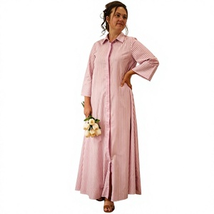 Robes de soirée/du soir pour femmes, dos nu, à manches mi-longues, en crêpe, imprimé floral, longueur genou, coupe ample, style modeste, avec grand ourlet, style musulman, ornées de cristaux, vente en gros - Product Image 3
