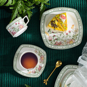 Ceramic Coffee Cup Gift Box Afternoon <b>Tea</b> Cup and <b>Plate</b> Set Vintage Coffee Cup Set - Product Image 5