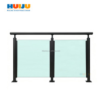 Profilés en U en acier et aluminium sans cadre HJ pour balustrades en verre, accessoires pour balustrades en verre trempé et feuilleté.
