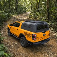 Penutup Bak Truk Ford Ranger/Everest Baja Mangan Khusus Tanpa Kaca Tanpa Pemasangan Bor Jendela Geser Dua Sisi
