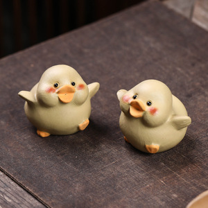 Yixing Zisha <b>Tea</b> Pet Duck Sculpture Little Fat Duck Ceramic Creative <b>Tea</b> Table Accessory Cute Cartoon <b>Tea</b> <b>Set</b> Decor - Product Image 1