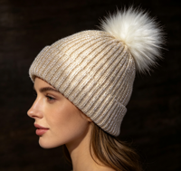 Bonnet en tricot réfléchissant à pompon, motif écossais, personnalisable avec logo, unisexe, ajustable, en acrylique, pour sports de plein air et usage décontracté