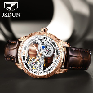 JSDUN 8917 OEM <span class=keywords><strong>Orologio</strong></span> da Polso Meccanico da Uomo di Lusso in Acciaio Inossidabile, Classico, Impermeabile, Luminoso, <span class=keywords><strong>Automatico</strong></span> con Bilanciere a Vista - Product Image 4