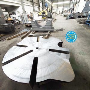 บริการงานหล่อขึ้นรูปเหล็ก Q235 ขนาดใหญ่ ชิ้นส่วนฐานแพ็คเกอร์ เชื่อม งานกลึง - Product Image 1