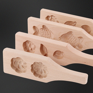 Juego de moldes de madera para pasteles de luna, 10 Uds., reutilizables para hornear, herramientas de repostería, uso doméstico - Product Image 3