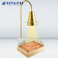 XINGPAI Hôtel Fournitures Or Royal Buffet Lampe Chauffante En Acier Inoxydable Réchauffeur De Nourriture Lampe Pour Buffet Restaurant