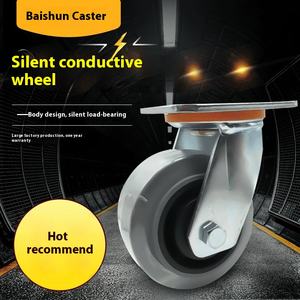 <span class=keywords><strong>Heavy</strong></span> <span class=keywords><strong>Duty</strong></span> 4 \ "5 \" 6 \ "8 \" Anti statische Rollen Leitfähige universelle PU-Räder aus Eisens tahl mit geräuschlosen Brems rollen Universelle Verwendung - Product Image 5