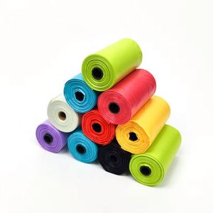 Hengtuo Eco-Friendly HDPE Material Unscented 5 <b>Rolls</b> Pack Factory Direct Sales Stock Cheap Price Dog Waste Poop Bag - Product Image 4