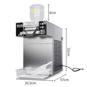 Mini machine à crème glacée refroidissement par eau machine à glace en acier inoxydable machine à crème glacée neige fabricant à usage commercial - Product Image 3