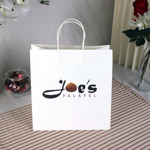 Custom Durable Kraft Paper Tote <b>Bags</b> with Your Own Logo Eco-Friendly Biodegradable Food-Safe for Mall Takeout Store Shopping - Product Image 3