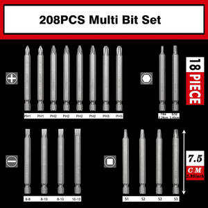 Seiko Diy – jeu de tournevis de précision magnétique en acier au chrome vanadium, 208 pièces, outil de réparation pour la réparation de téléphones portables - Product Image 2