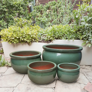 High Quality Chau Viet Pottery Vietnamese Ceramic Glazed Modern Flower <b>Pots</b> <b>Large</b> Jade Home Hotel Shopping Mall Garden Use - Product Image 1