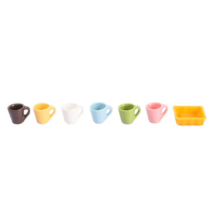 Mini-tasses en résine six couleurs pour la décoration de paysages en mousse, décoration artistique pour la maison, matériel de bricolage, assiettes, vente en gros - Product Image 5