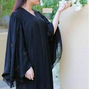 2020-2021ที่มีคุณภาพที่ดีที่สุดสีดำ Nida ปัก Irani Kaftan อาบายาดูไบ - Product Image 1