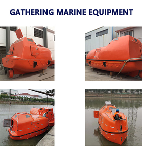 Bateau de sauvetage fermé homologué SOLAS MED Wheelmark pour plus de 26 personnes, en fibre de verre Orange ignifuge, usage marin courant/étanche au feu, fabriqué en Chine - Product Image 2