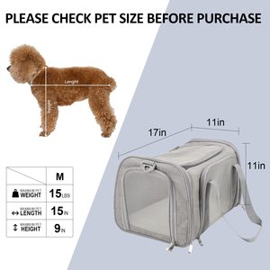 Wholesale <b>Cat</b> Carrying Case Pet <b>Carrier</b> Airline Approved, Portable and Breathable Pet Travel <b>Carrier</b> Removable Fleece Pad - Product Image 5