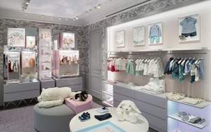 Luxury Kids Clothing Display Rack | Children Boutique Wall Cabinet | Kids Shoe <b>Hat</b> Island <b>Stand</b> Eco-Friendly Heavy Duty Custom - Product Image 2