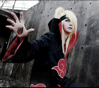 Penjualan Laris Kostum Cosplay Anime Jepang Cos Pakaian Organisasi Elang Mantel Akatsuki dengan Topi