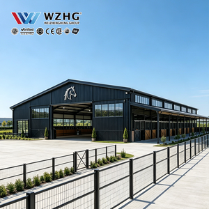Proveedor de estructuras de acero de grado industrial para pistas ecuestres para clubes de equitación con especificaciones personalizadas de ancho, longitud y altura - Product Image 1