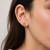 Clou d'oreille hypoallergénique en titane ASTM F136 sans filetage, à enfiler, sans nickel, pour piercing du lobe d'oreille