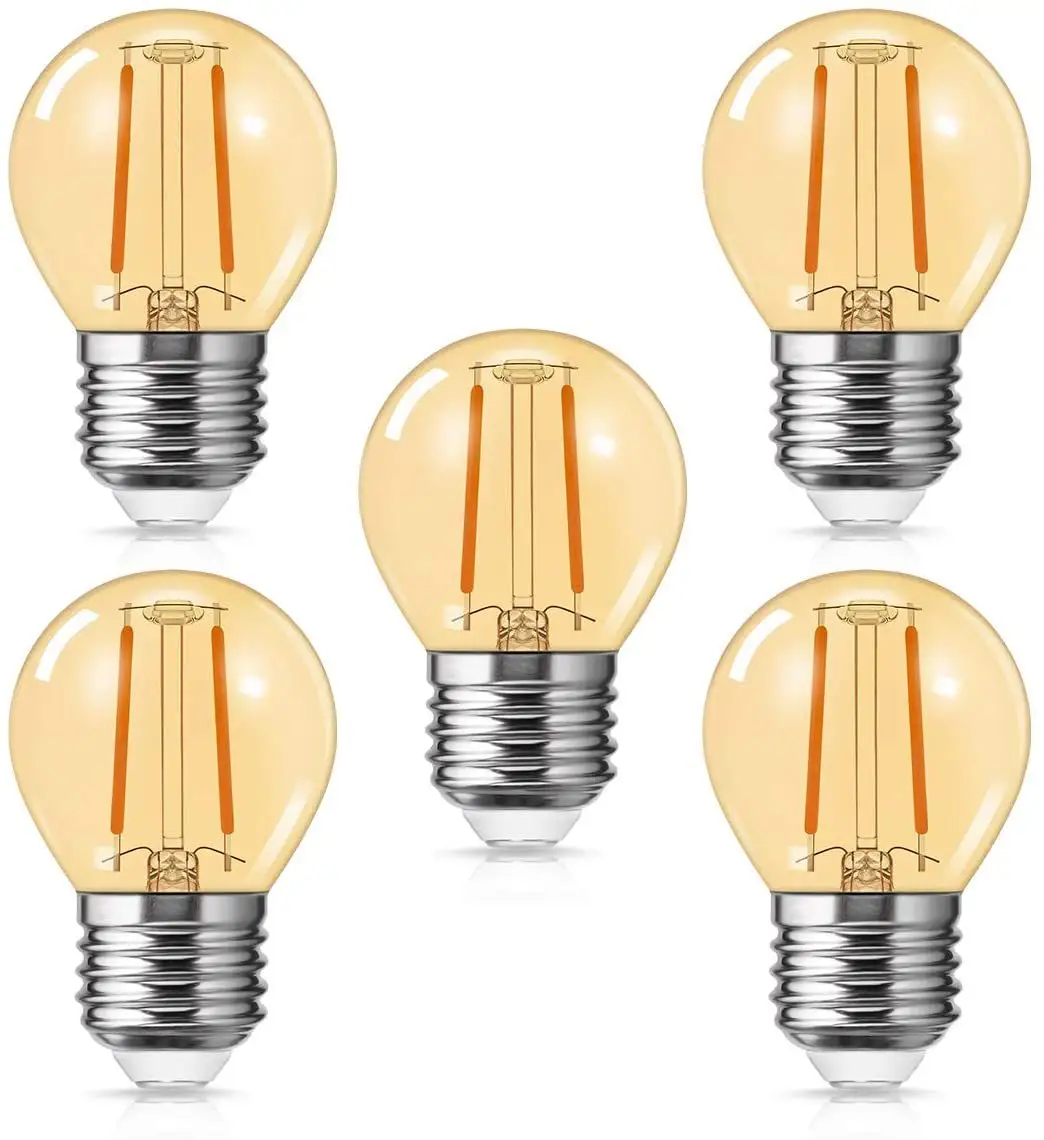 G45 global led filament bulbs Golf Ball Light Bulb warm white cold white Edison vintage bulb