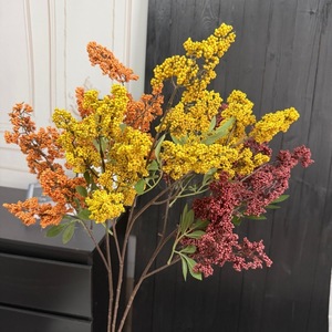 Bouquet de fruits artificiels d'automne Mu Jinxi, branche unique, fleurs décoratives en mousse pour la maison, mariage, usage ornemental - Product Image 3