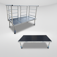 Plateforme de scène portable en aluminium 4'x4' pour événements de concert en intérieur/extérieur