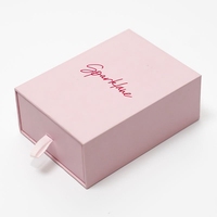 Boîte à tiroir coulissant en carton de qualité supérieure à prix compétitif, avec logo personnalisé en relief, recyclable, pour bijoux, montres, expédition, petites boîtes cadeaux
