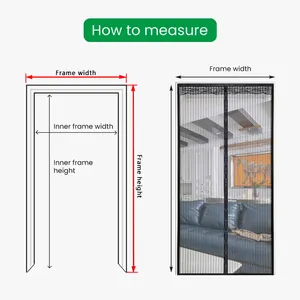 Hot Selling Handsfree Zomer Anti-Muggenscherm Gordijn Versleuteld Deurnet Muskietenmagnetisch Met Magneet