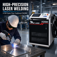 Mesin Pembersih Pemotong Pengelasan Laser Genggam Berpendingin Air 2000W untuk Pengelasan, Pembersihan, dan Pemotongan Baja Tahan Karat dan Aluminium 3-In-1