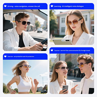 Lunettes Intelligentes avec Appel Bluetooth, Écouteurs Musicaux, Traduction en Temps Réel, pour Voyages d'Affaires, Lentilles Décontractées 2026, Casque Portable, IPX-4