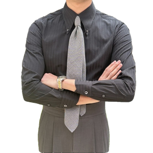 Style italien Gentry robe rétro britannique hommes à la mode <span class=keywords><strong>Slim</strong></span>-<span class=keywords><strong>Fit</strong></span> <span class=keywords><strong>chemise</strong></span> rayée à manches longues tout match décontracté banlieue sergé printemps - Product Image 5