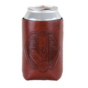 Porta Latas de Neopreno con Logotipo Grabado, de Cuero PU Marrón, de Lujo, Clásico, para Latas de Cerveza de 330 ml (12 oz) - Product Image 2