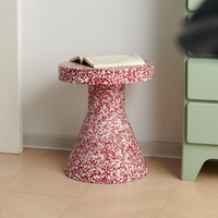 Table basse ronde multifonctionnelle en PE écologique à bas prix, table d'appoint pour chambre à coucher